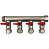 4 Loop Plumbing Manifold w/ 3/4" trunk & 1/2" pex