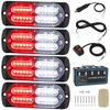 LINKITOM 4pcs Ultra Slim Sync Feature 24-LED Car Truck Surface