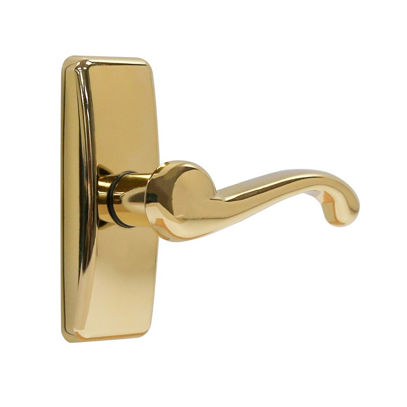 Larson Certified Storm Door Brass Georgian Lever, Storm Door Handle