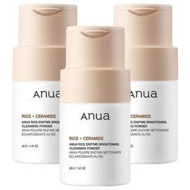 Anua Rice Brightening Enzyme Cleansing Powder, 3 packs, 40g / 아누아 라이스 브라이트닝 효소 클렌징 파우더, 3개, 40g