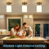 Brushed Nickel Hallway Light Fixtures Ceiling 1-Light Semi Flush Mount