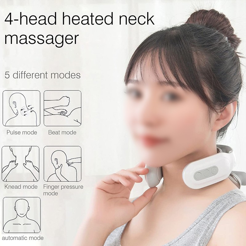 Heating Neck Massager Electric Pulse Massager for Neck Shoulder Muscle
