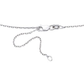 Ross-Simons Single-Initial - .10 ct. t.w. Diamond Circle Pendant Necklace in Sterling Silver. 16 inches