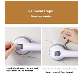 Grab Bars for bathtubs and Showers Shower Handle Bathroom handrail Anti-Fall Suction Cups Non-Slip Doors and Windows Plastic Suction Cups Handle no Punch handrail Shower Room