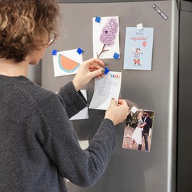 Geschenkset Magnet Spiel TicTacToe • Dekorative Magnete stark Whiteboard • Geschenk für Arbeitskollegin, Erzieherin, Lehrerin • 20x20x3mm • Onyx