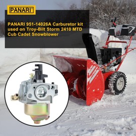 Panari 951-12705 Storm 2410 2620 Carburetor for Troy-Bilt Storm 2410 2420 2620 2690 24'' 26'' 179cc 208cc Craftsman Cub Cadet MTD Snowblower parts Replace 951-14027A 751-10974 31AM62N2711 Carb