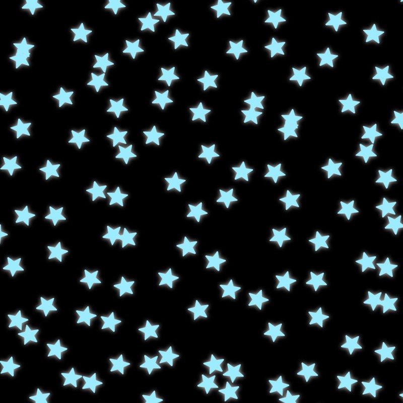 Ymai Pack of 200 Luminous 3D Star Stickers in Blue