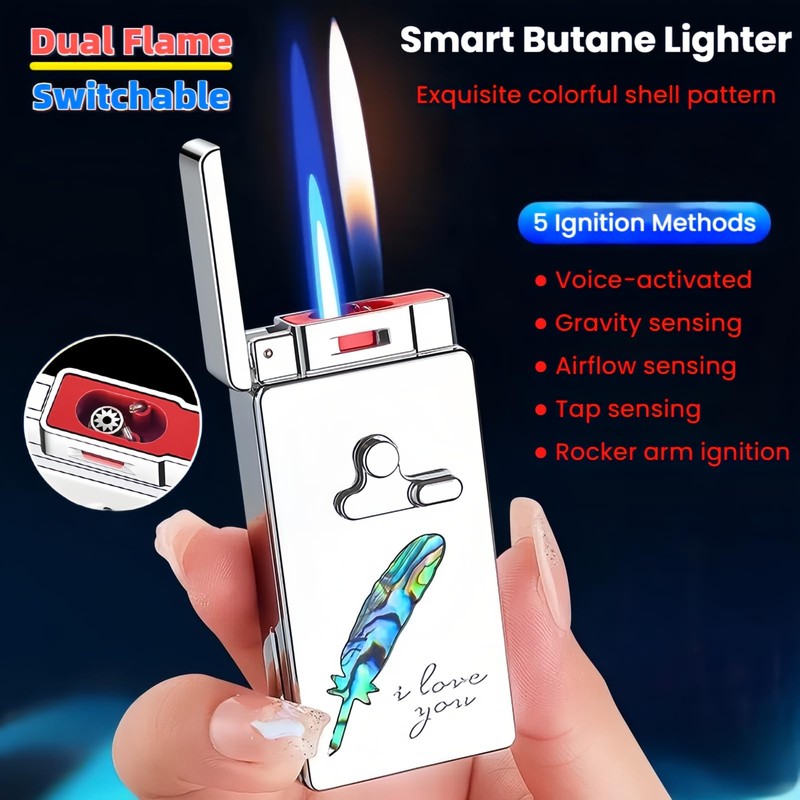 NINSI Smart Butane Torch Lighter, 5 Ignition Methods, Voice Controlled