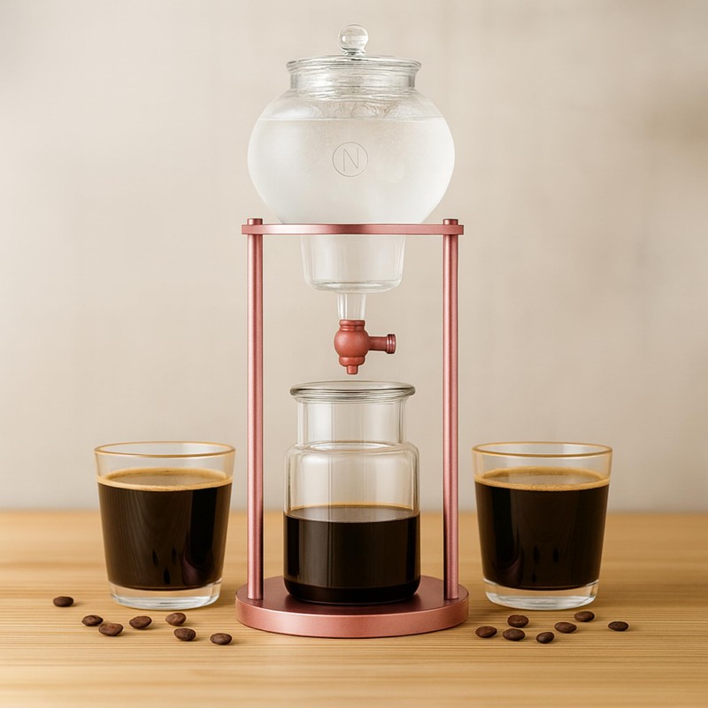 NISPIRA Luxury Ice Cold Brew Dripper Coffee Maker in Stainless