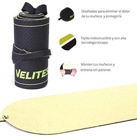 Velites - Muñequeras para crossfit, gimnasio o deporte de alta intensidad | 2 capas de tejidos ajustables para atletas, muñequeras centrales (verde)