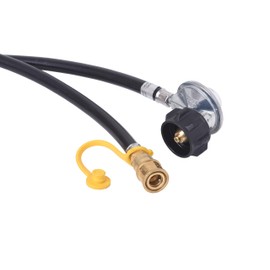 Flame King Propane Regulator Hose with Quick Connect for RV, Grills, Heaters, Burners - 6 Feet (LPRH6)