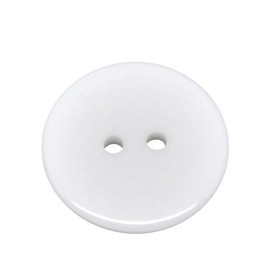 Pack of 10 White Round Resin 23mm Buttons 2 holes for Sewing, Scrapbooking, Embelishments, Crafts, Jewellery making, shabby chic, Knitting,