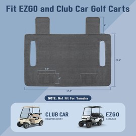 LEAPGOMAX Golf Cart Seat Blanket Covers, Breathable Heavy Duty Universal Golf Cart Seat Covers for Club Car DS Precedent EZGO TXT RXV with 2 Pockets for Your Golf Items