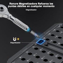 Juego de destornilladores 40 en 1, desarmador de carraca magnético profesional con puntas S2, kit de desarmadores multifunciona