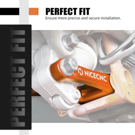 NICECNC Orange Lowering Link Compatible with 690 Enduro/SMC/R 2008-2018, Compatible with Husqvarna 701 Enduro/Supermoto 2016-2024, Aluminum, Anodization, CNC-machined, See Fitment