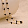 14K Yellow Gold Filled Wire Wrapped Black Onyx Rondelle Beads
