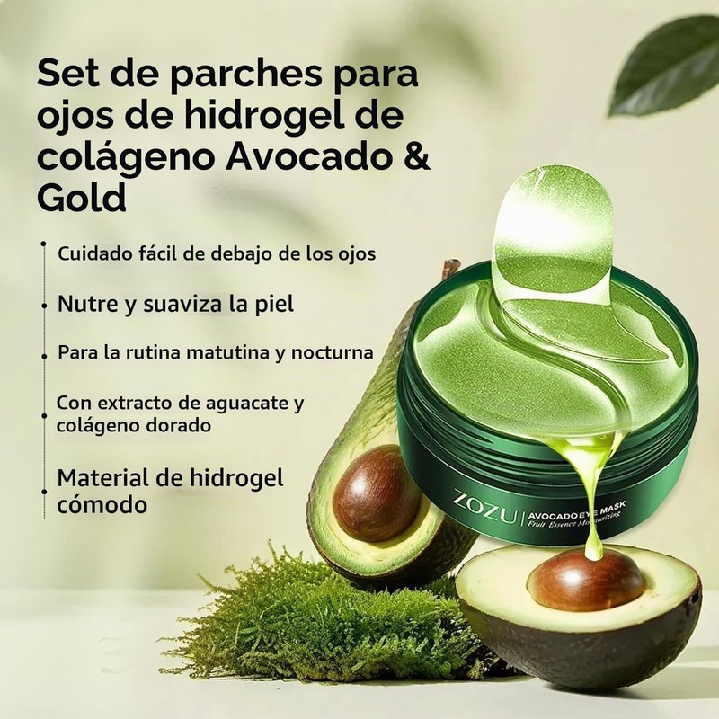 Parches Ojos de Aguacate con Colageno - Contorno de Ojos