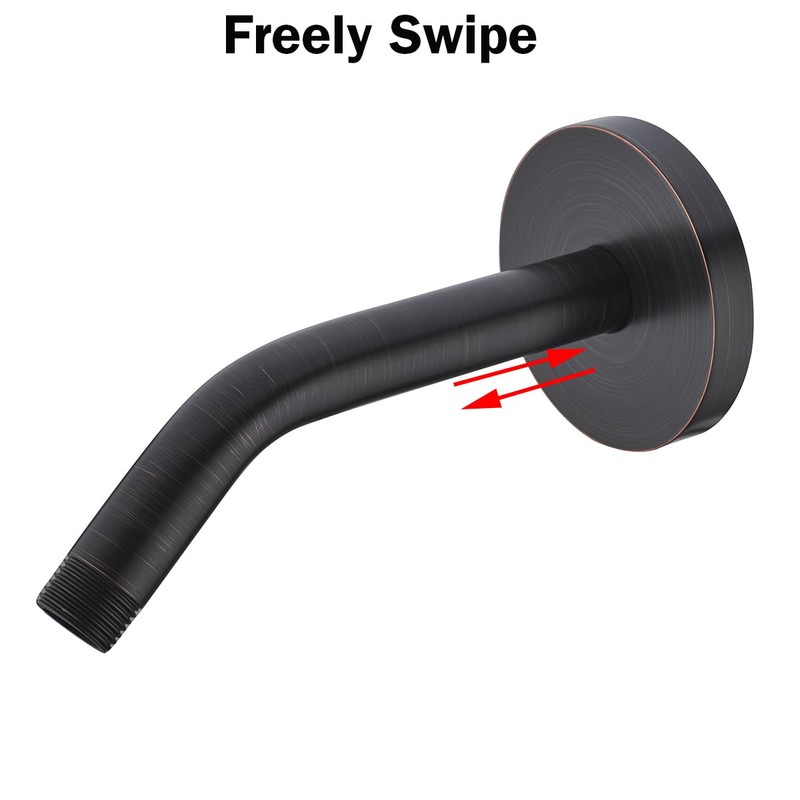 Shower Arm with Flange Oil Rubbed Bronze 6 Inches Wall