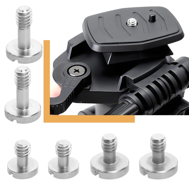 YINETTECH 15Pcs 1/4 Inch Camera Screw Kit Plate Mounting Screw