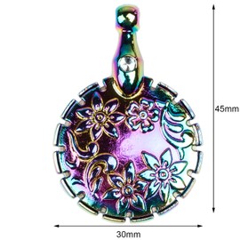 TXSN 2PCS Yarn Cutter Pendants, Antique Metal Thread Cutter Round Shape Cutter Tools for Sewing Crochet Craft, Vintage Dazzle