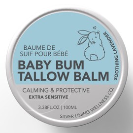Whipped Beef Tallow Face Cream, Organic Grass Fed Beef Tallow Skincare, Baby Cream, Baby Moisturizer made in Canada, Natural Face Moisturizer, Suif de Boeuf, 3.38floz (100ml), Soothing Lavender