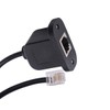 0.8FT RJ11/RJ12 6P6C Female to Male Extention Panel Mount Adapter