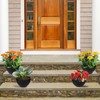 Foraineam 4 Pack Black Hanging Planters, 8.2 inch Hanging Flower
