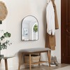 FORBATH Arched Bathroom Mirror 16x24 Inch, Black Bathroom Mirror Wall