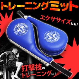 UP STORE Hand Mitts Set of 2 Kick Mitts Punching Mitts Boxing Karate Taekwondo Martial Arts Exercise Mitts (Blue)