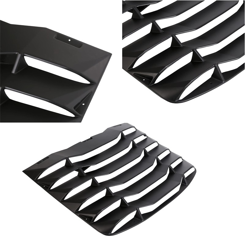 ECOTRIC Rear Windshield Louvers Window Sun Shade Cover ABS Compatible