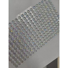 CraftbuddyUS 260pcs x8mm, AB CLEAR FLOWER Self Adh Rhinestone Gems Wedding Craft