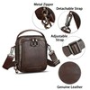IVTG Genuine Leather Messenger Bag for Men Small Sling Purse