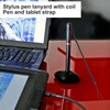 PEUTIER 8pcs Elastic Coil Lanyard for Touch Pens, Retractable Tether