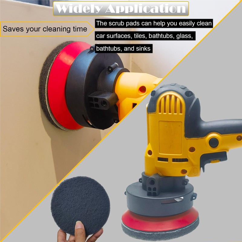 Tonmp 10 Pack 5 Inch 800 Grits Multipurpose Scrubber Scouring