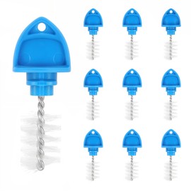 10 PCS Draft Beer Tap Plugs, Plastic Beer Tap Plug Brush, Spout Cleaner Plugs for Draft Beers Cap Cover Kit Keg Taps Beers Faucet Cap Stoppers Cleaning Brushes for Restaurant Home Party Bar (Blue)