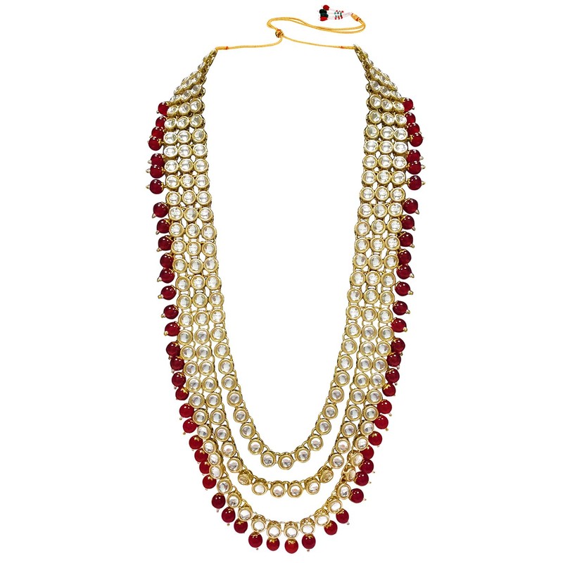 Aheli Wedding Designer Faux Kundan Beaded Indian Heavy Bridal Set