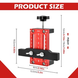 Cabinet Door Installation Positioner, Aluminum Alloy Adjustable Cabinet Door Mounting Jig, Positioning Tool Compatible for Most Cabinets Doors