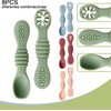 Cucharas de Silicona para Niños – Juego 8 pcs Arcoíris