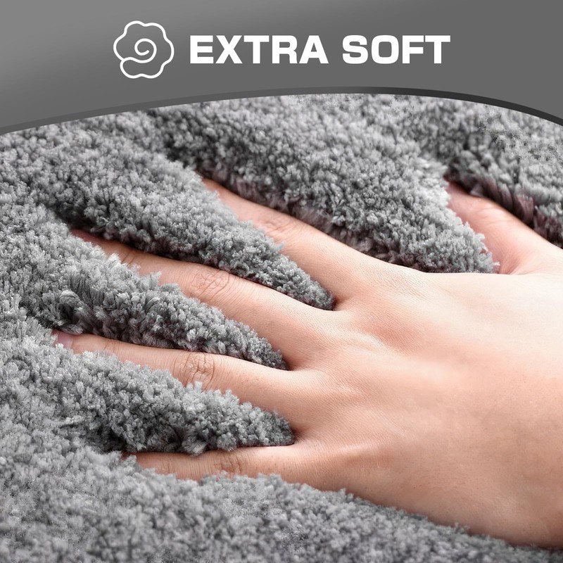 wyewye Microfibre Bath Mat, 2cm Super Thick Bath Rug, Super