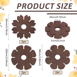 PH PandaHall 3 Styles Kumihimo Disk, 8 Slots Black Weaving Plate Wood Braiding Disk Hand Rope Braiding Plate Board Wooden Beading Cord Disc for Friendship Bracelets Knitting Crafting