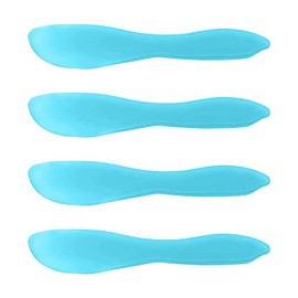 LINDEN SWEDEN Multi Purpose Spreaders | Versatile Butter Knife for Soft Cheese or Frosting | Safe for Kids | BPA-Free | Dishwasher-Safe | 2 Packs with 2 Spreaders Each | Made in Sweden | Light Blue