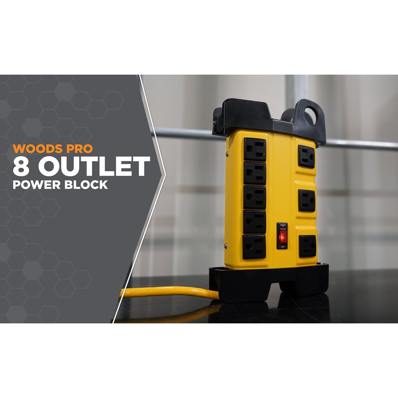 Woods 046558806 4655 Power Strip; Black