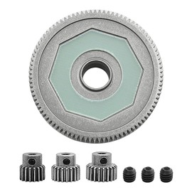 Alnicov Gear Set, All Metal Steel 91T Spur Gear Differential Gear Complete Slipper and 17T 19T 21T Pinions Gear Set