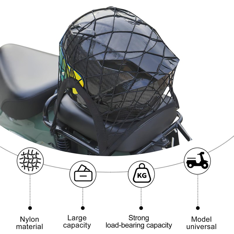 THKO Gep?cknetz fr E-Scooter & E-Bikes - Elastisches Aufbewahrungsnetz mit
