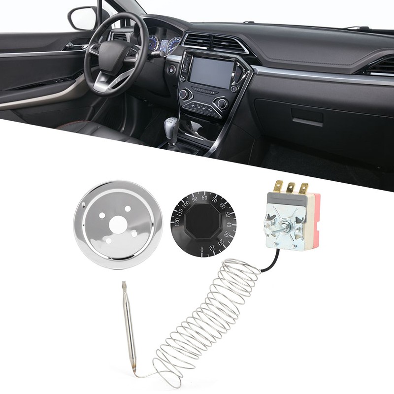 0-120°C Temperature Control Thermostat Radiator Fan Switch Universal Auto Parts