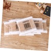 Baluue 100pcs Cotton Stick Swab Cotton Swabs White Wooden