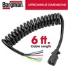 Bargman 54006-043 Coiled 7 Way Trailer Wire End Connector Harness,