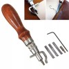 TECHTONGDA Multi-function Leathercraft Groover Skiving Edger Beveler Leather Stitching Tool
