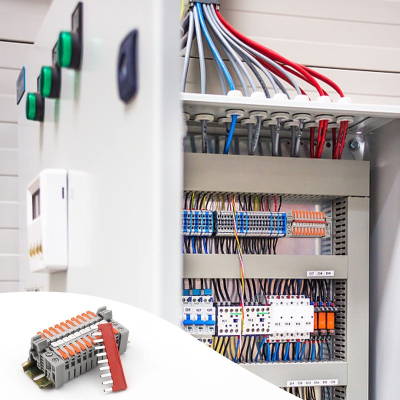 SRJQXH DIN Rail Terminal Block, DIN Rail, Feed-Through Terminal, Flame