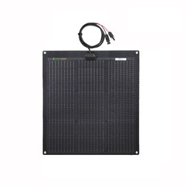 Lensunsolar 50W ETFE Flexible Solar Panel, 23x21.1inch, PERC 9BB 23.5%+ Efficiency Solar Cells, for Campers, RVs, Boats,Tent